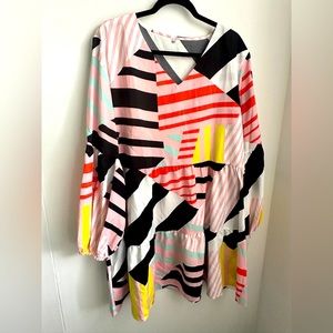 Long sleeve summer patterned dress worn twice.
